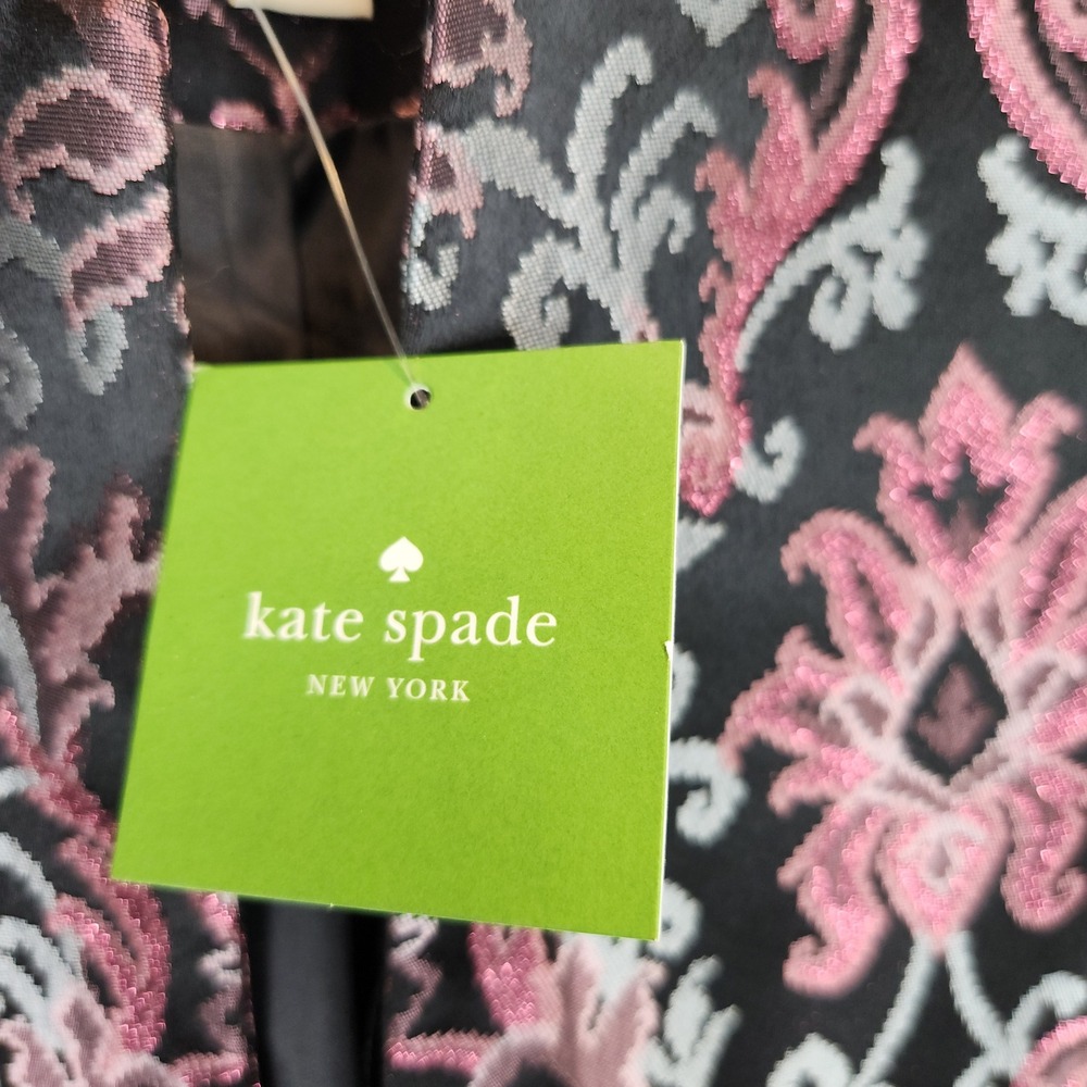 Kate Spade Tapestry Jacquard Coat Ruffle Sleeve Romantic Whimsigoth 12 NWT - Picture 7 of 9